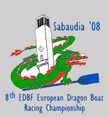Logo Campionati Europei di Dragon Boat - Sabaudia 2008
