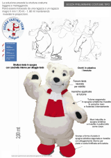 Mascotte Personalizzata Orso Bianco